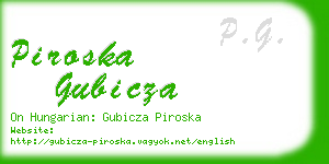 piroska gubicza business card